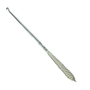 11 1/4&quot; Extra Long Antique A & LL Birmingham Sterling Silver Handle Shoe Boot Button Hook Buttonhook