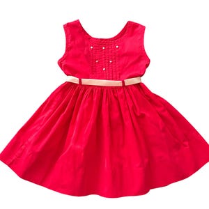 Size 4 Red Cotton Baby Girl Toddler Sleeveless Dress 1863980419