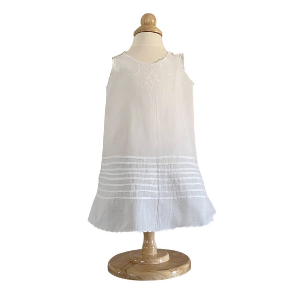 17 1/2" White Cotton Baby Toddler Slip Petticoat … - image 1