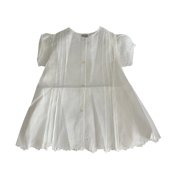 Size 0 - 3 Months NOS Unused Hand Stitched White … - image 9