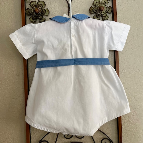 Size 9 - 12 Months 1940s Philippines White Cotton… - image 5