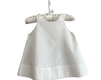 13 1/4" White Cotton Embroidered Infant Baby Slip Petticoat 1570091051