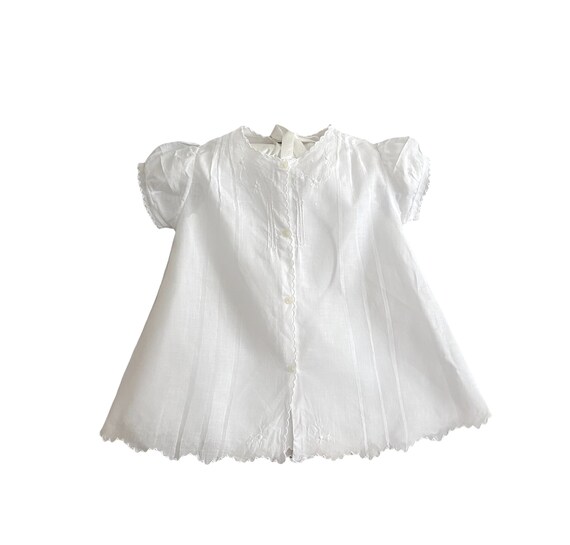 Size 0 - 3 Months NOS Unused Hand Stitched White … - image 1