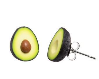 Avocado Stud Earrings dark