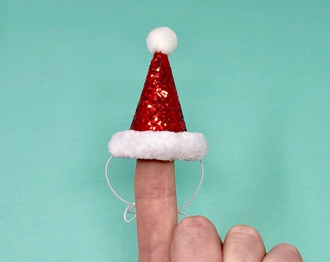 Mini Pet Santa Hat, Hedgehog Santa Hat, Chicken Santa Hat, Ferret Santa