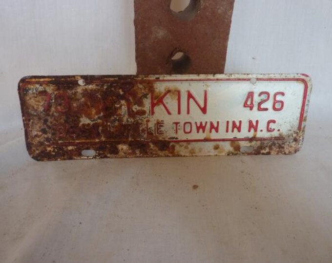 Vintage 1973 Elkin North Carolina City Tax License Plate Etsy