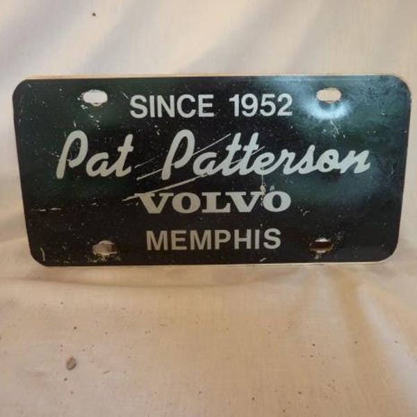 Dealer Plate "Pat Patterson VOLVO" Memphis TN