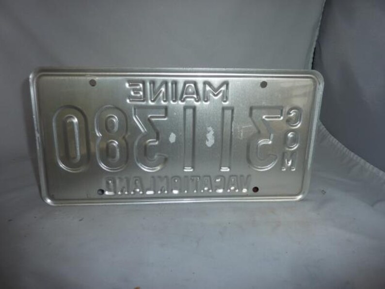 Vintage Maine Commercial License Plate Etsy