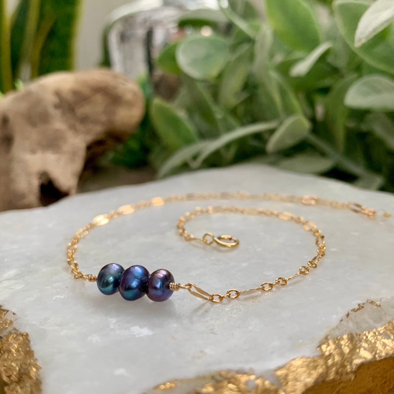 Gold Anklet Pearl Anklet Pearl Ankle Bracelet Handmade