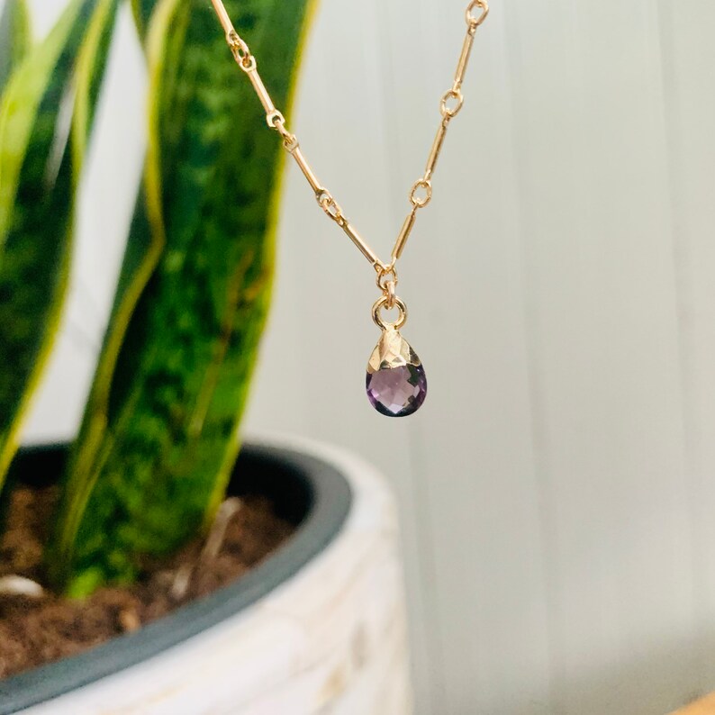 Crystal Birthstone Ankle Bracelet Moonstone Amethyst Gemstone Anklet