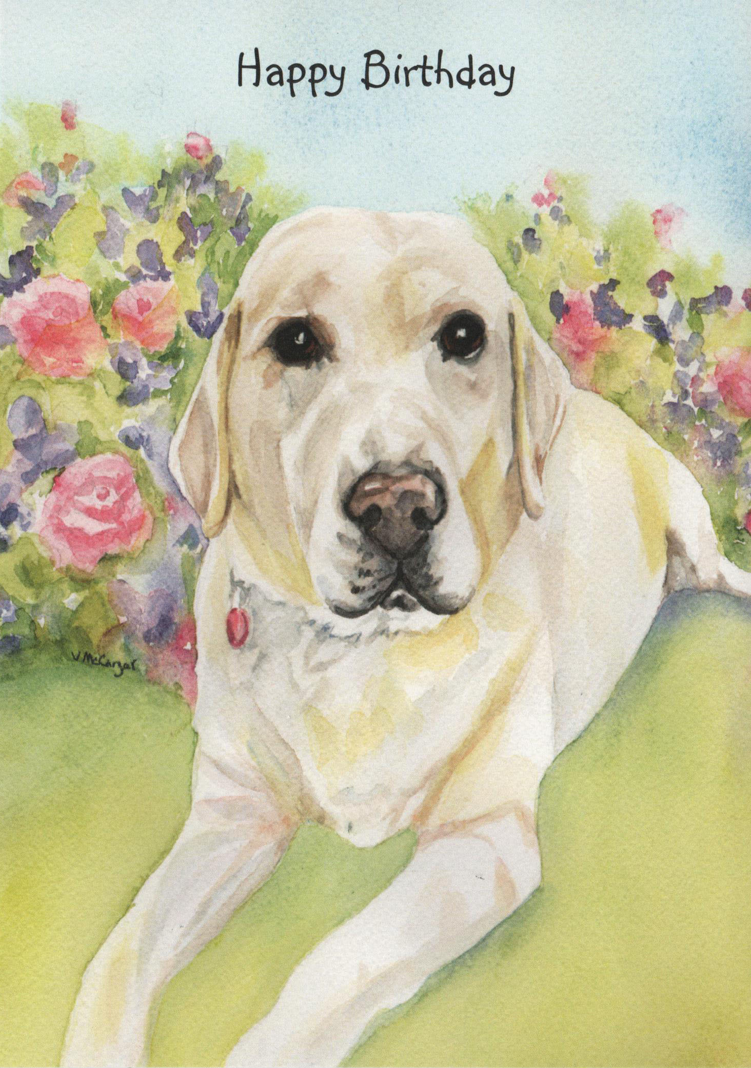 yellow labrador retriever dog birthday card pet birthday etsy