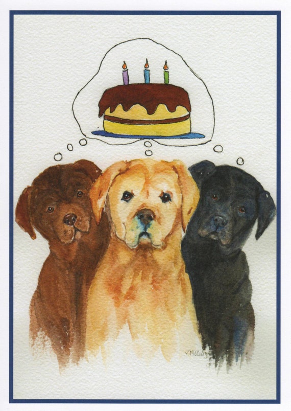 Chiens De Labrador Danniversaire Avec La Carte De Gateau A Etsy Chiens De Labrador Danniversaire Avec La Carte De Gateau A Etsy
