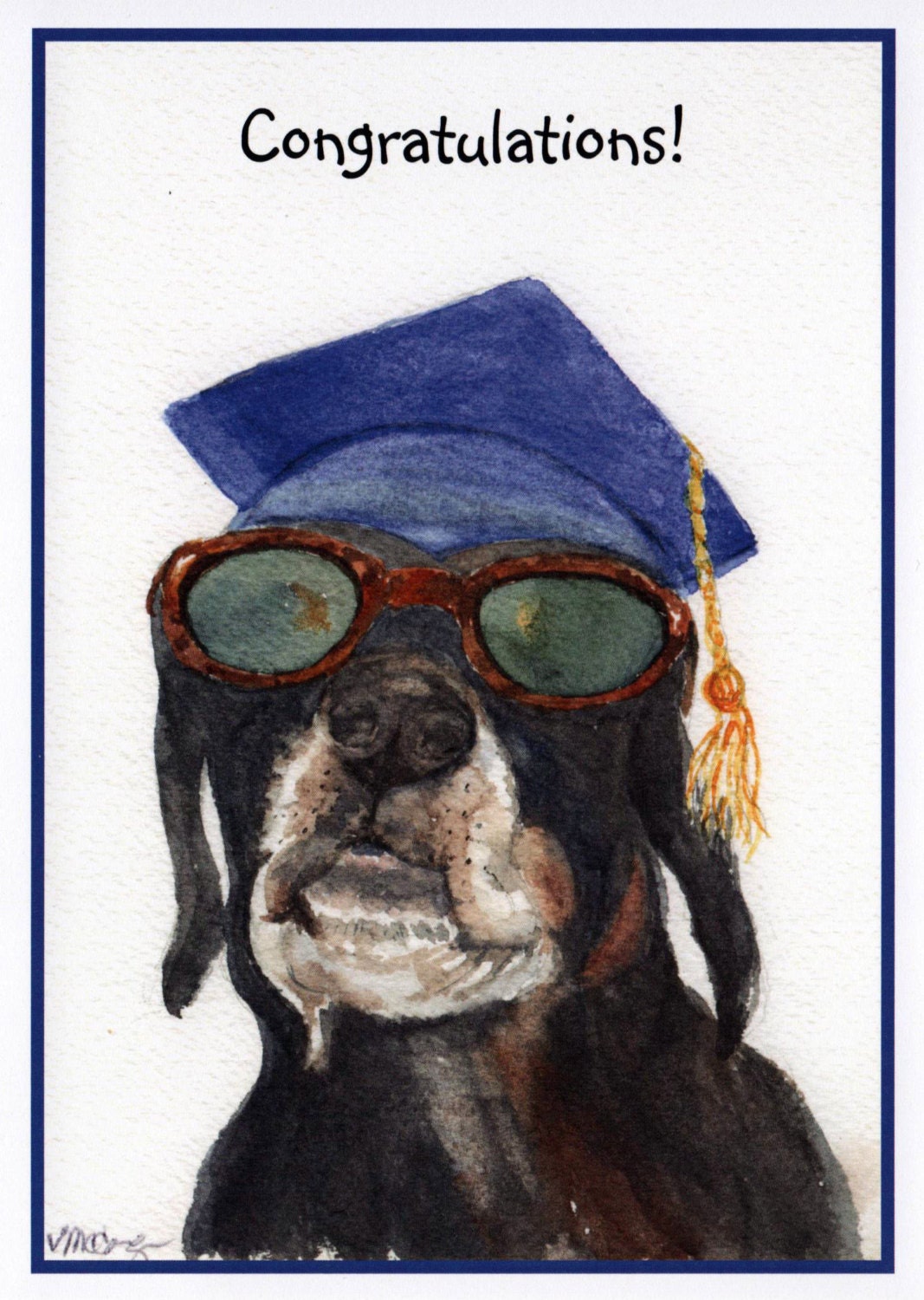 Graduation Dog Card. Inside 3 lines Graduate You've Etsy