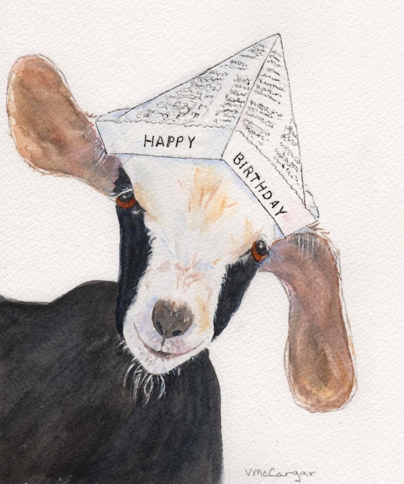 Goat Yoga Birthday Card Printable