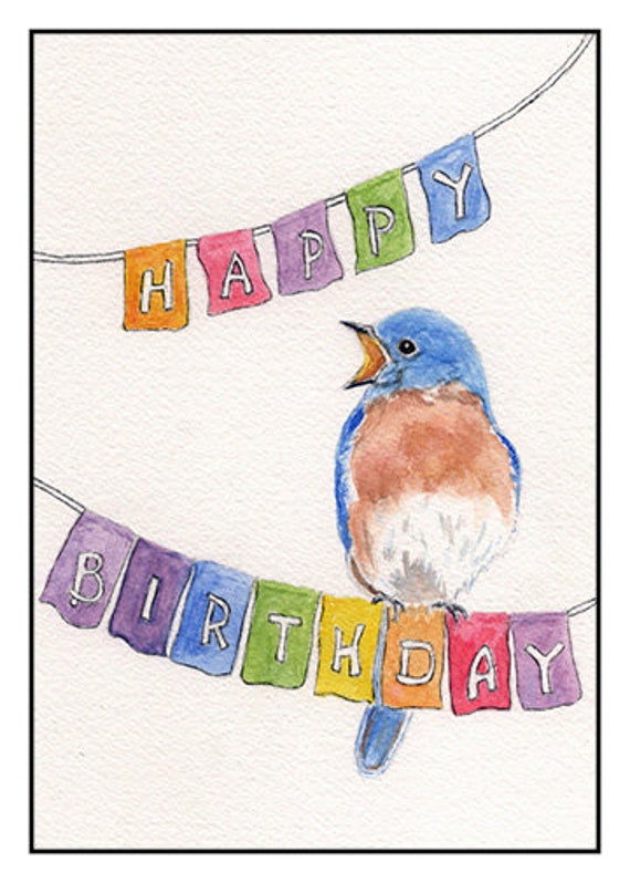 Bluebird Birthday Card Bluebird Birthday Card
