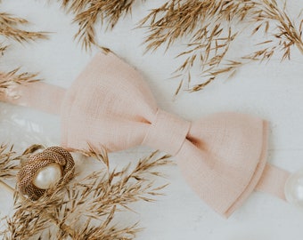Blush pink bow tie with express shipping