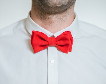 Red bow ties for men Red bow tie for baby boy, toddler Valentines day men gift Groomsmen bowtie Red wedding Anniversary gift Noeud papillon