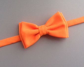 Boys orange bow tie Bow ties for men baby teens groom groomsmen Orange wedding Anniversary gift for him husband High quality Noeud papillon