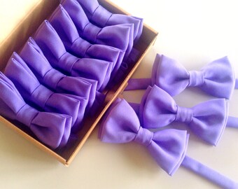 10 ultra violet bow tie set Purple Wedding Groom Groomsman accessories Bachelor party Hen party The waiter's uniform bow tie Noeud papillon