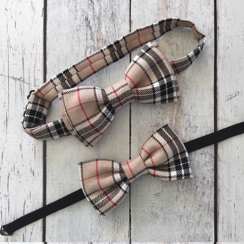 Burberry bow tie Tartan plaid bow tie Plaid men's bow image 2