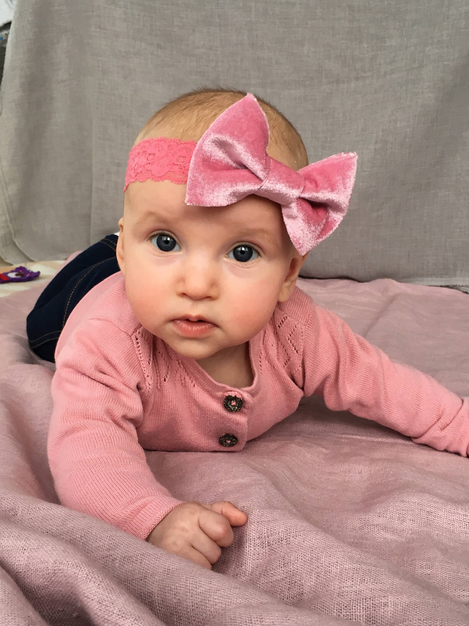 Dark Blue Baby Headband Christmas Headband Navy Blue Hair Bow Etsy UK