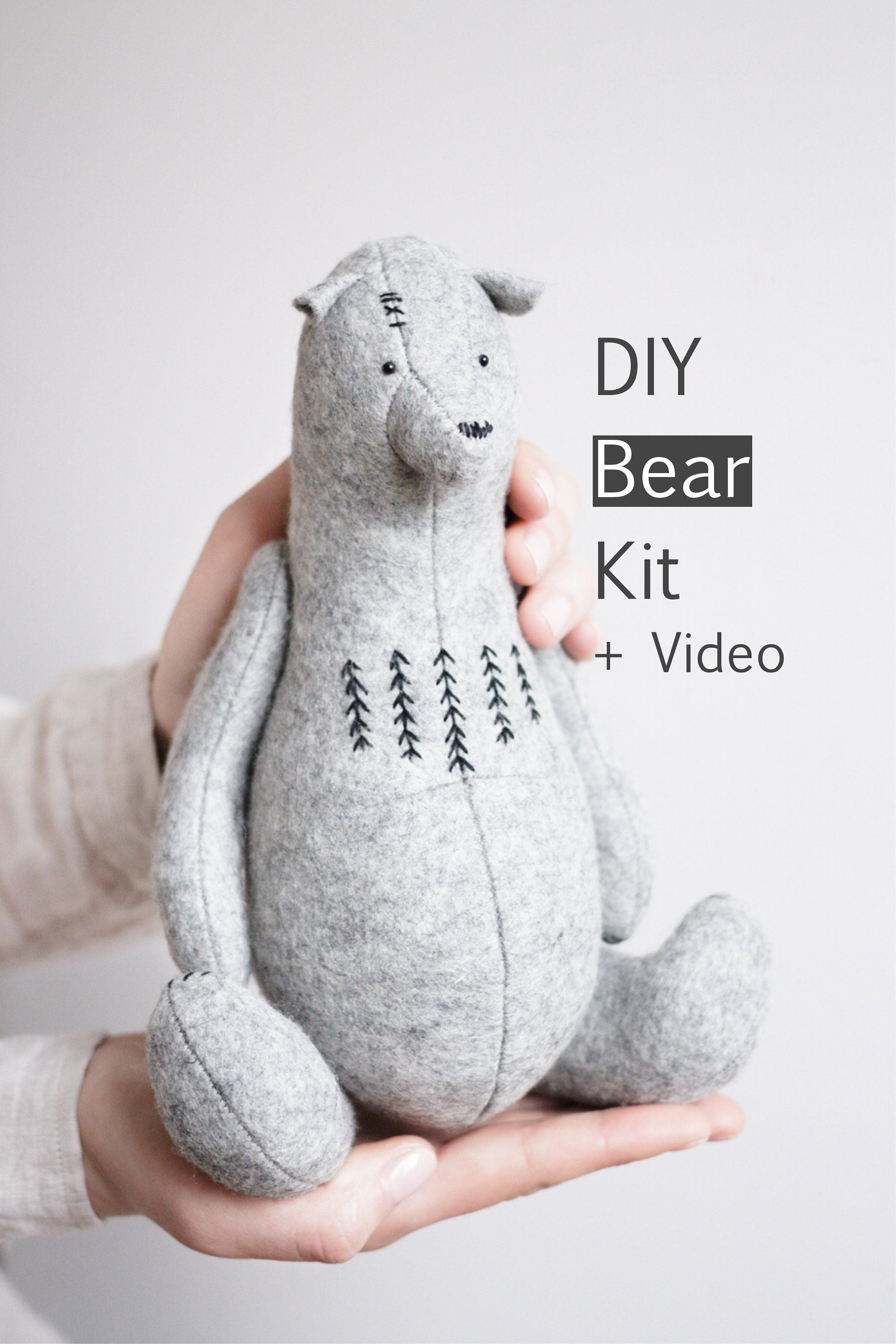 Felt Bear Craft Kit For Adults Unique Gift Etsy