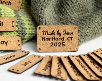 Temperature Blanket tags - Months and Location for temperature blankets
