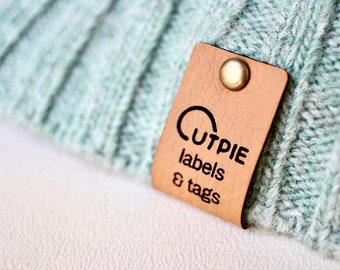 Personalized Leather Labels for handmade products - Size 1x1 – Cutpie  Studio