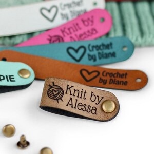 Aangepaste tags voor handgemaakte items met klikklinknagels: klein formaat 2,85 x 0,55 inch