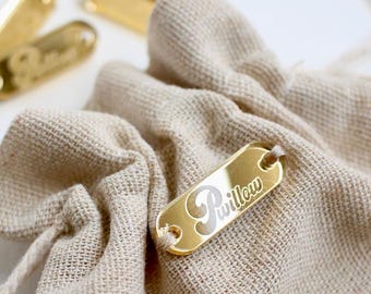 Custom Logo Acrylic Tags - Mirrored Gold, Rose Gold, Silver - Set of 100