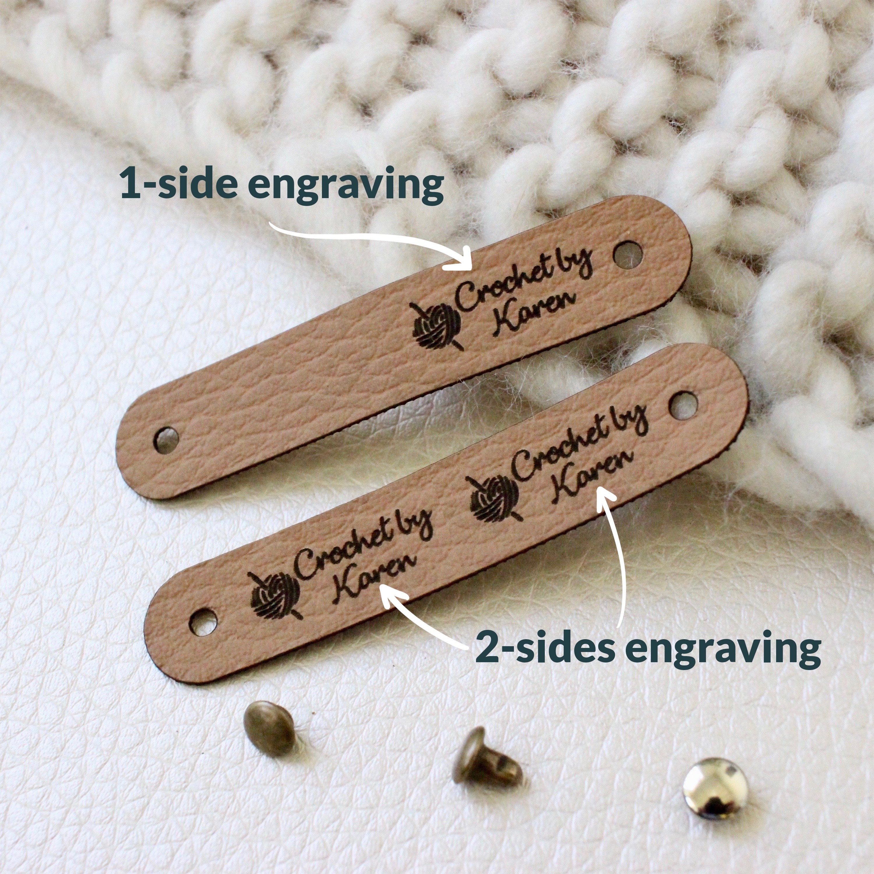 Custom Leather Tags (Knitting or Crochet) – Alight Custom