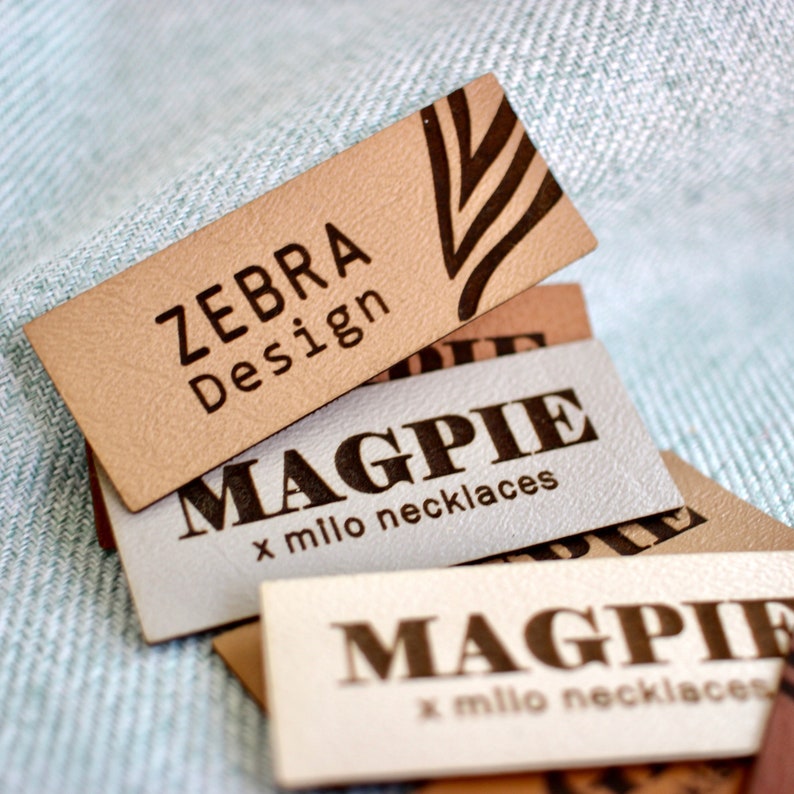 Custom logo tags for handmade items, 2.5x1 inches zdjęcie 5