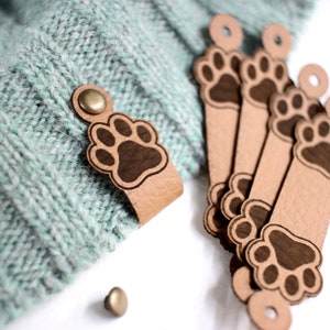 Small Customized Faux Leather Product Tags, SEW-ON 1.5 X 0.5 in Personalized  Tags for Knitting and Crochet, Cute Labels for Handmade Items 