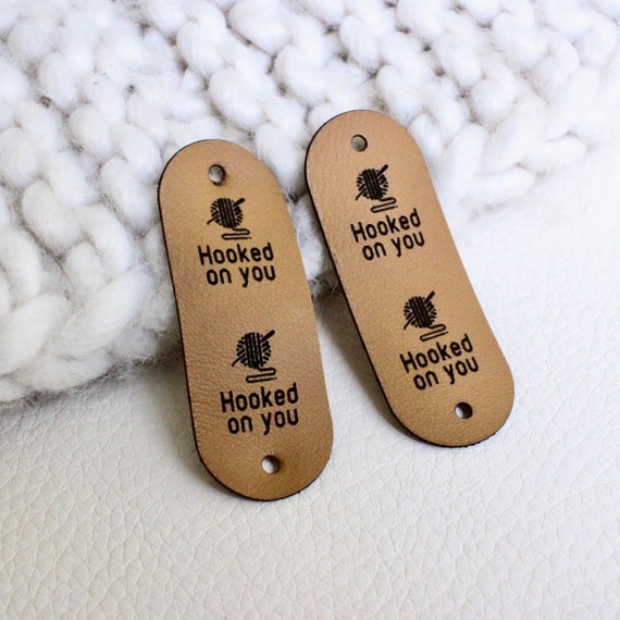 Custom Tags for Knits and Crochet, Faux Leather Labels for