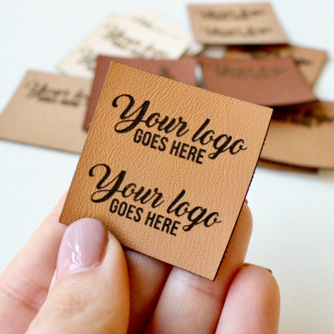 Foldable Faux Leather Tags for Custom Logo, Handmade Items, Sewing and