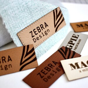 Custom logo tags for handmade items, 2.5x1 inches zdjęcie 4