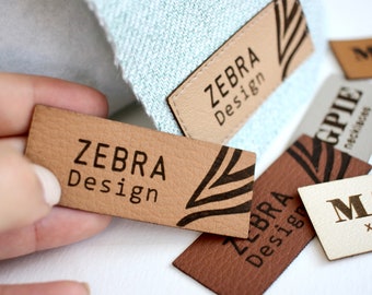 Custom logo tags for handmade items, 2.5x1 inches