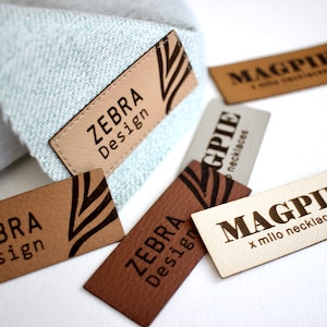 Custom logo tags for handmade items, 2.5x1 inches image 3