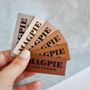 Custom logo tags for handmade items, 2.5x1 inches zdjęcie 6