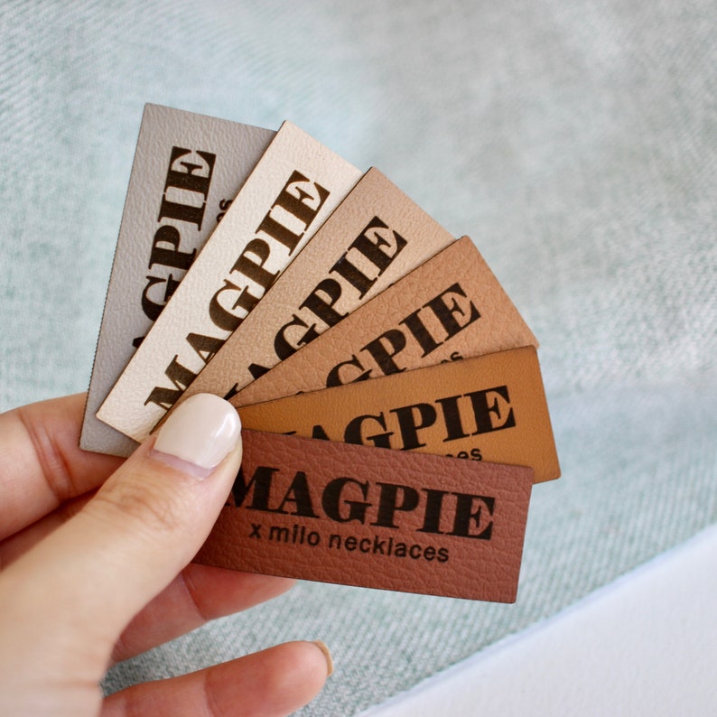 Custom logo tags for handmade items, 2.5x1 inches image 6