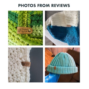 Custom labels for crochet and knitting projects, beanies, blankets, with custom name image 7