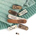 Custom Tags For Knits And Crochet - Size 2.85x0.55 in - Faux Leather product logo