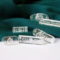 Clear acrylic tags with personalized logo - tags with custom text or name for accessories - set of 50 tags great for swimsuits product logo