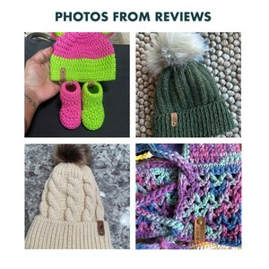 Custom labels for crochet and knitting projects, beanies, blankets, with custom name image 8