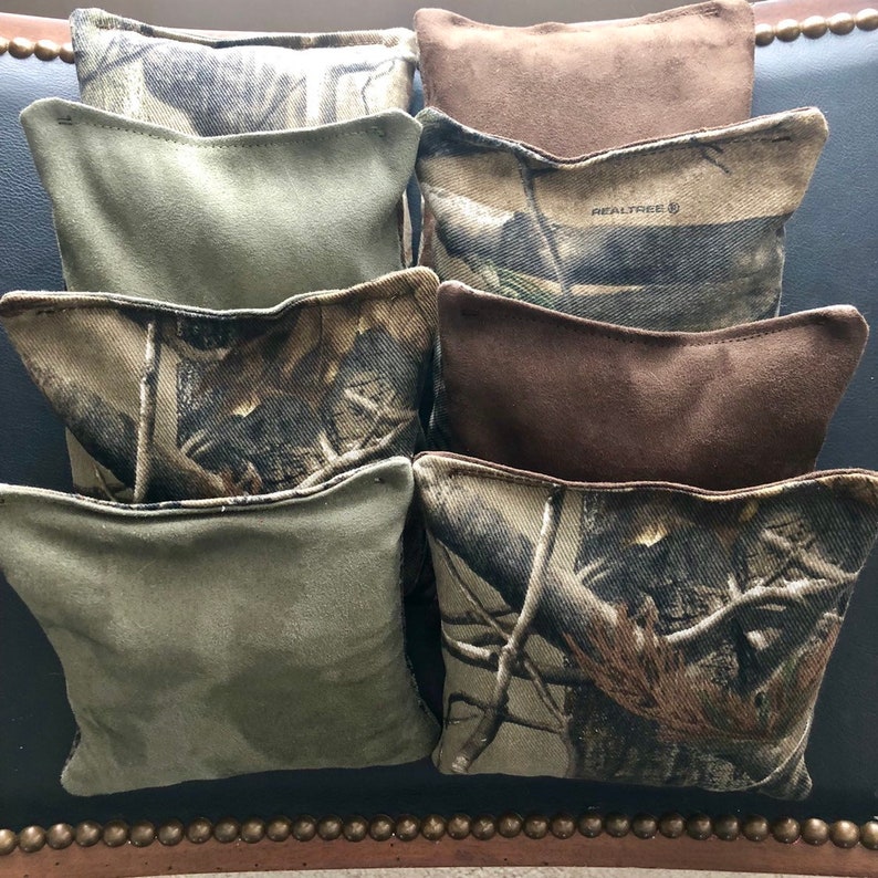 8 Real Tree Corn hole bags REG size corn or Resin pellets 2 Etsy