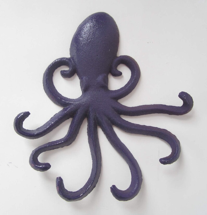 Octopus Wall Hook Cast Iron Beach Home Decor Accents