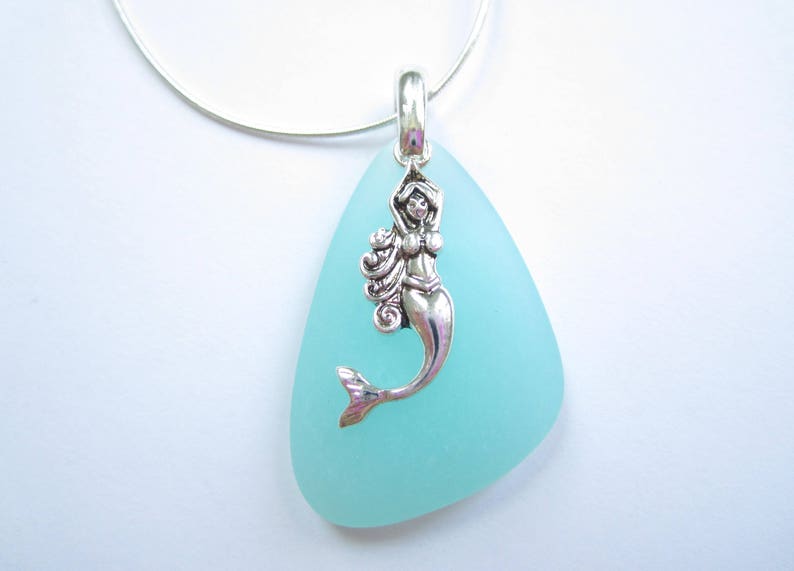 Resin Sea Glass Mermaid Necklace and Earrings Setmermaid Etsy