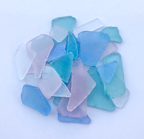  Chunky Frosted Sea Glass for Crafts - 3 1/2 Pounds - Bulk  Tumbled Assorted Rainbow Color Mix - Decorative Vase Filler Nautical Beach  Decor : Home & Kitchen