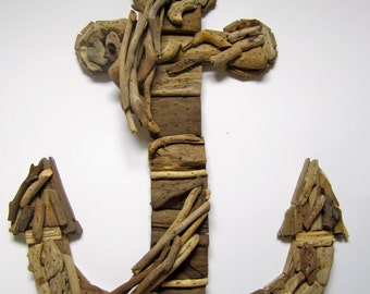 Handmade Driftwood Anchor-Driftwood Home Decor-Anchor Wall Plaque-Anchor Decor-Wooden Anchor-Driftwood Anchor-Anchor Wooden Wall Plaque