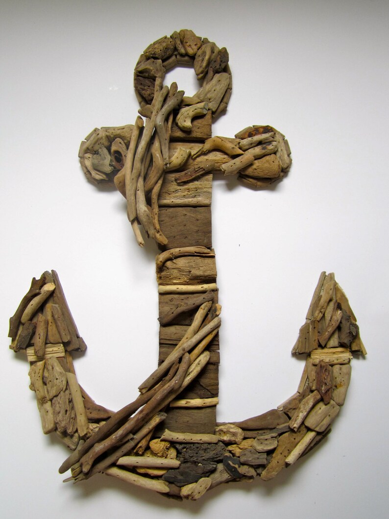 Handmade Driftwood Anchordriftwood Home Decoranchor Wall Etsy